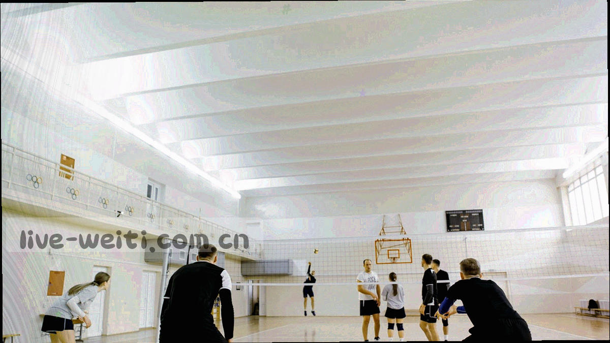 多张球场画面拼贴成的抽象组合，整体冷色调